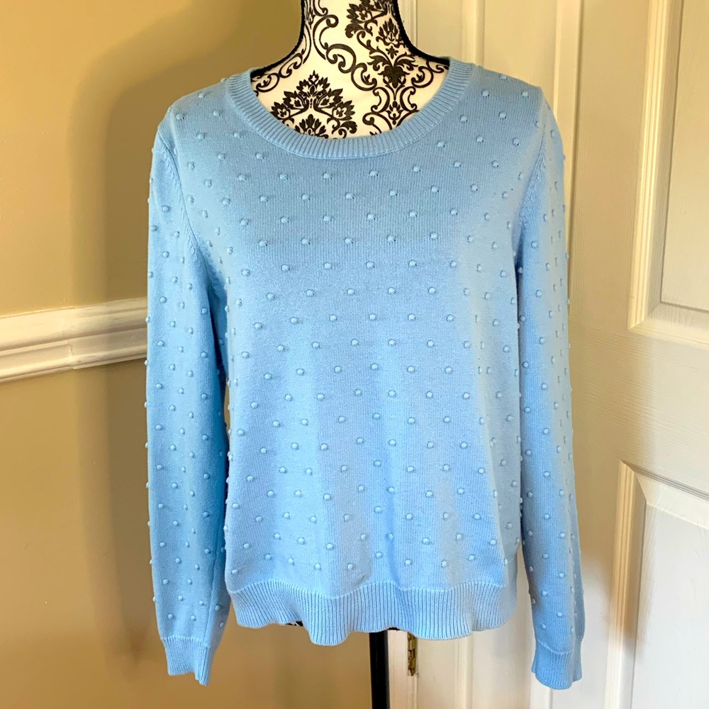 424, Womens, sky blue sweater, size Lg.